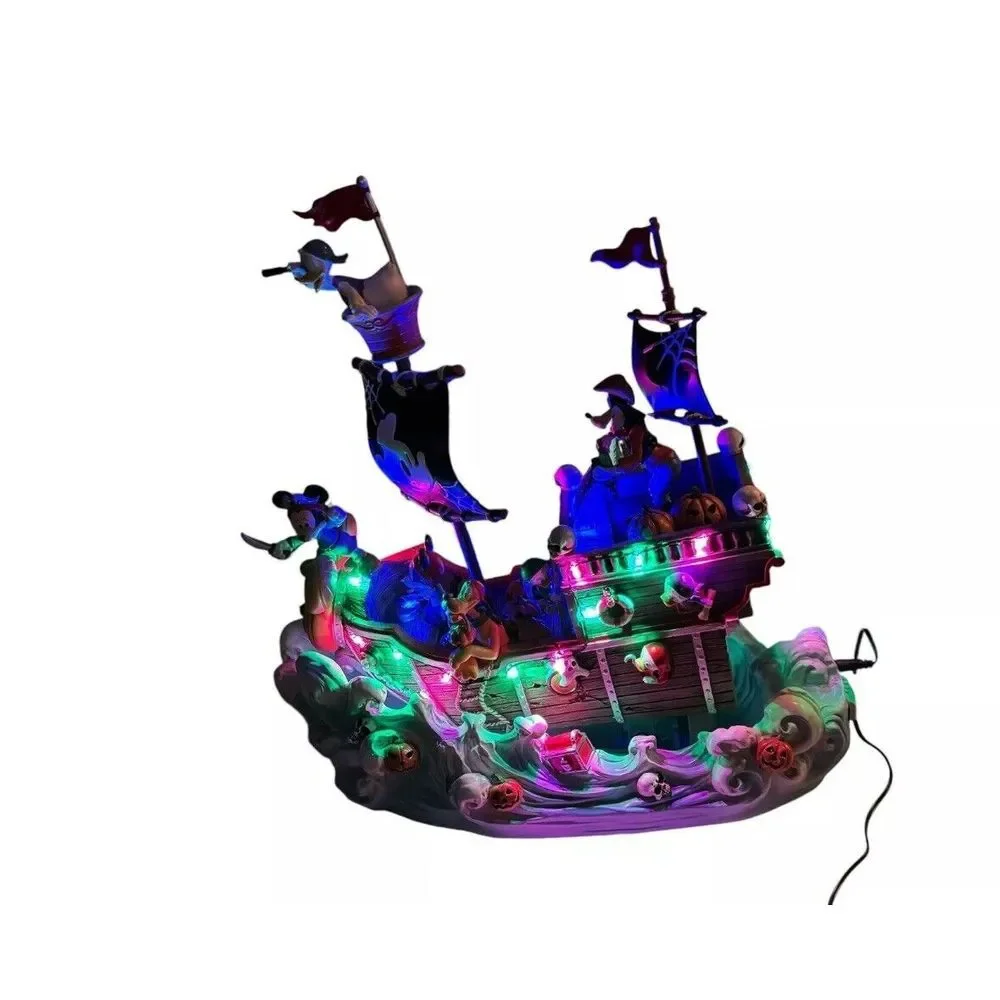 Disney Halloween Animated Pirate Ship with Lights And Music Mickey Mouse